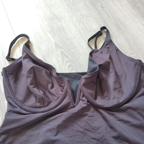 NWOT Popilush The Shapewear Notched V Underwire One Piece Swimsuit - Picture 7 of 8